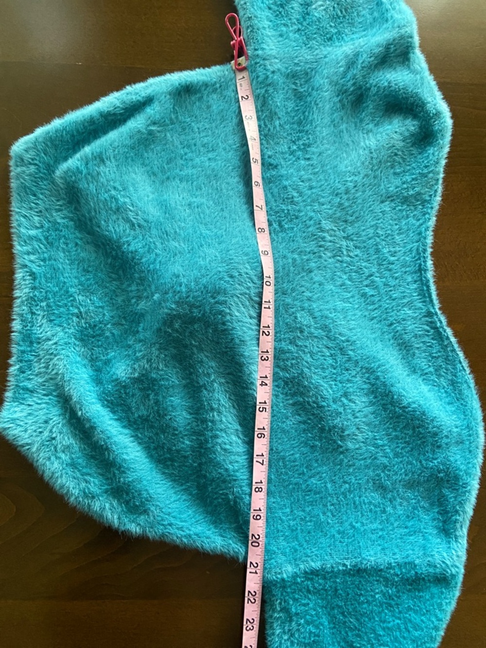 2/$20*  Teal Fuzzy Women's Sweater with Twist Knot. Forever 21, Sz M. NWT - Picture 9 of 11